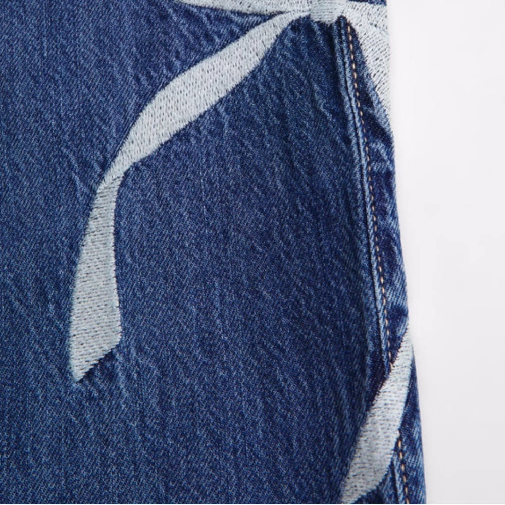 abercrombie kids - High Rise Ultra Wide-Leg Jeans with White Bow Accent - Picture 9 of 9